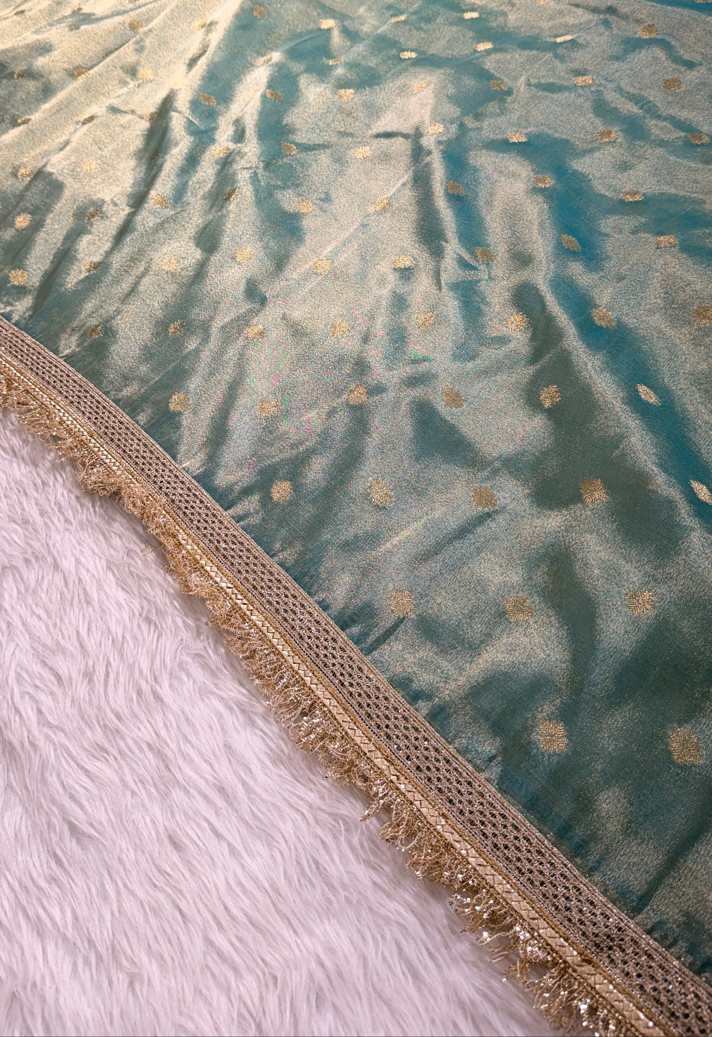 Blue Tissue Banarasi Saree