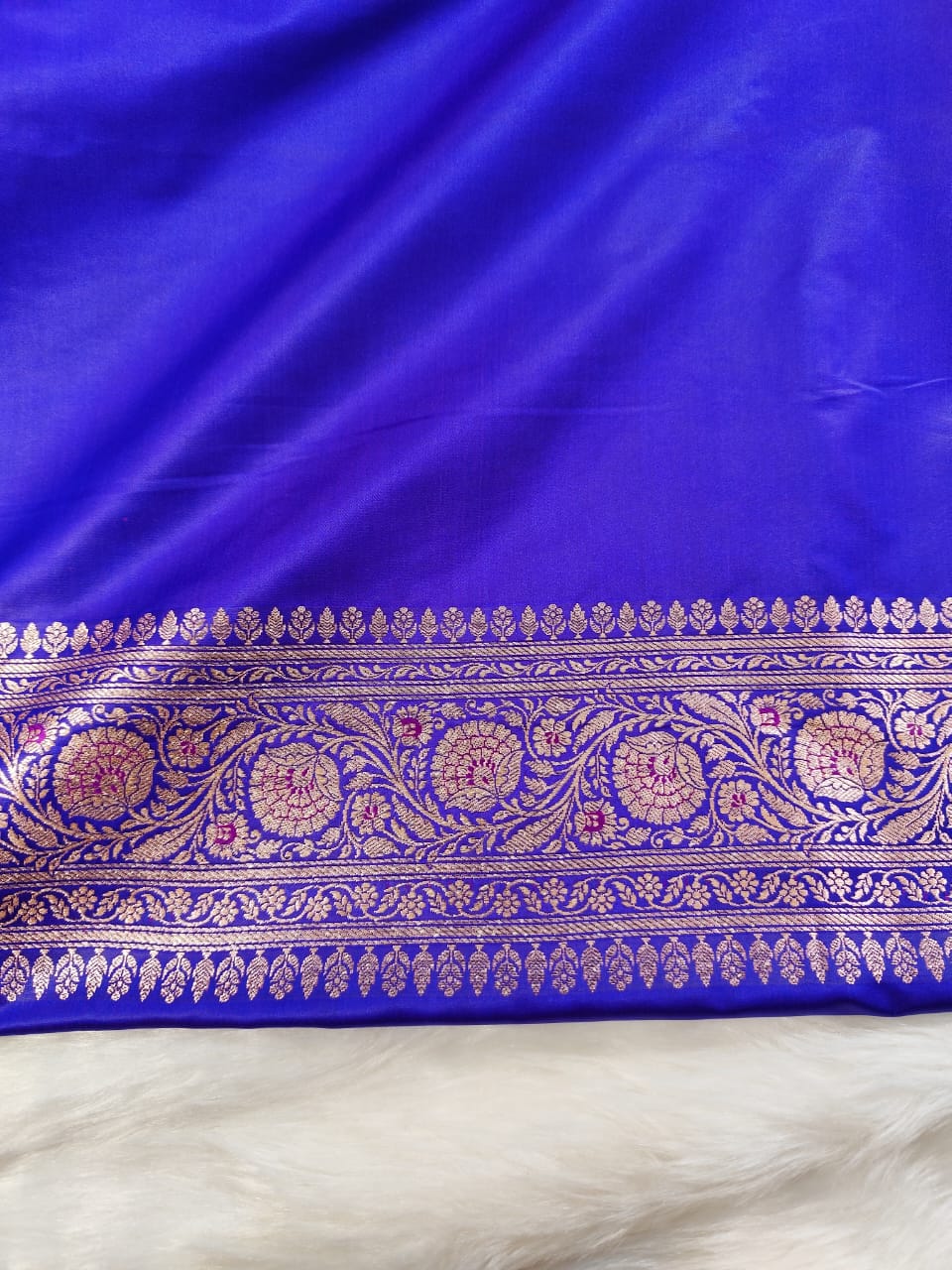 Purple Banarasi Katan Silk Saree