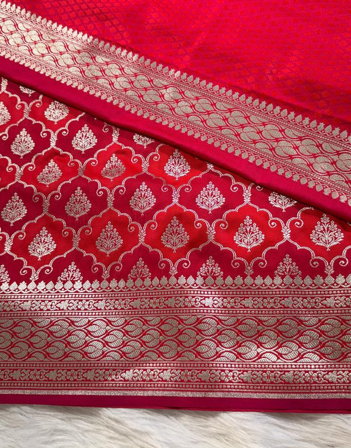 Rani Pink Mashru Banarasi Saree