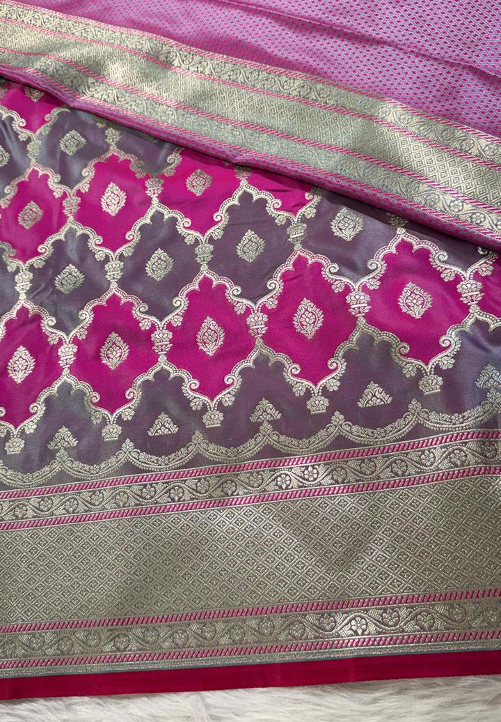 Pink Rangkat Mashru Banarasi Saree