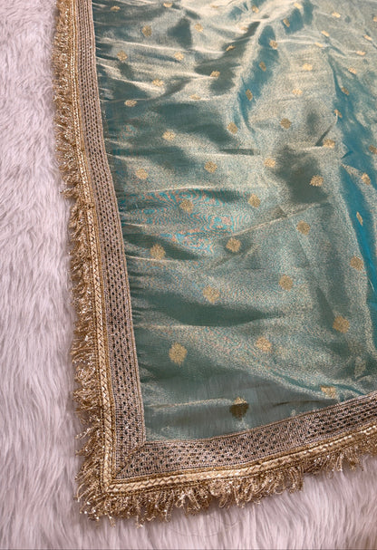 Blue Tissue Banarasi Saree