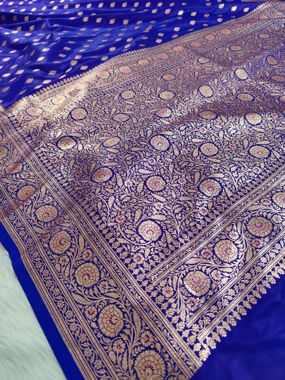 Purple Katan Banarasi Saree