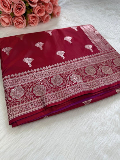 Banarasi saree,Banarasi saree red