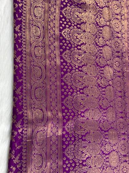 Purple Jaal Banarasi Georgette Saree