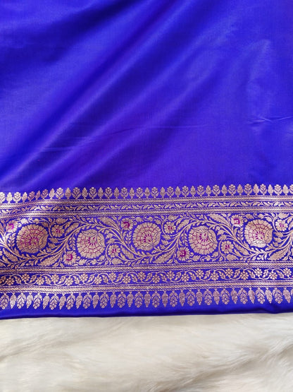 Purple Katan Banarasi Saree