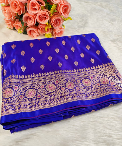 Purple banarasi saree