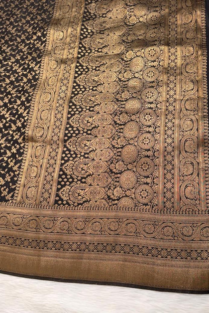 Black Banarasi Georgette Saree