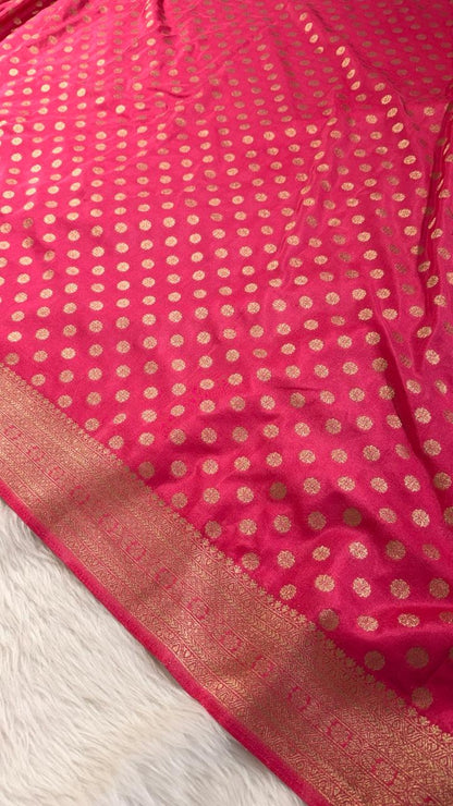 Pink Georgette Banarasi Saree