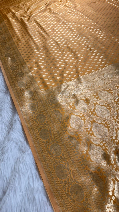 Champagne Semisilk Banarasi Saree
