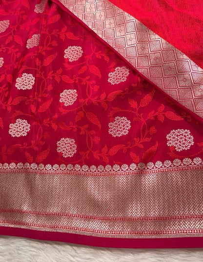 Rani Pink Mashru Banarasi Saree