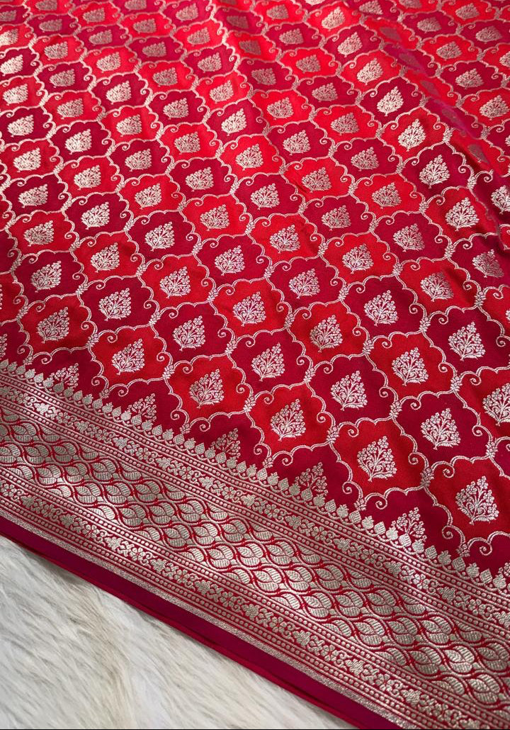 Rani Pink Mashru Banarasi Saree