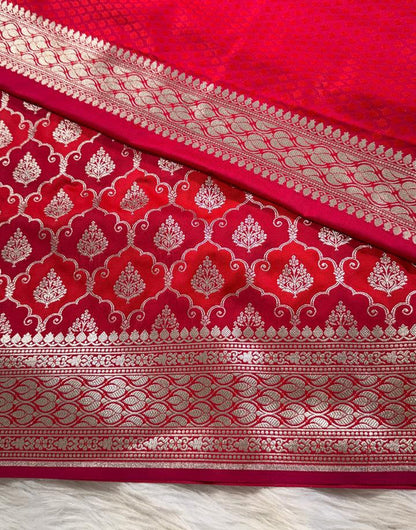 Rani Pink Mashru Banarasi Saree