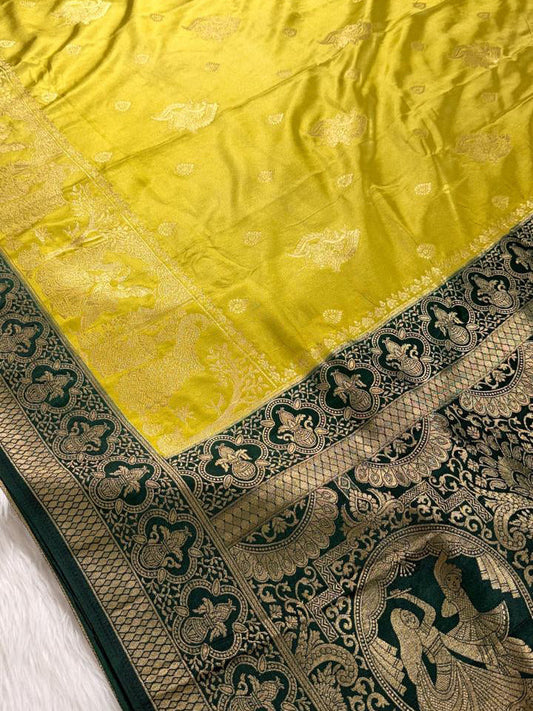 Green banarasi saree