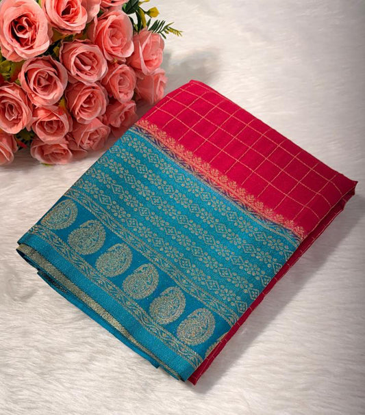 PINK BANARASI SAREE