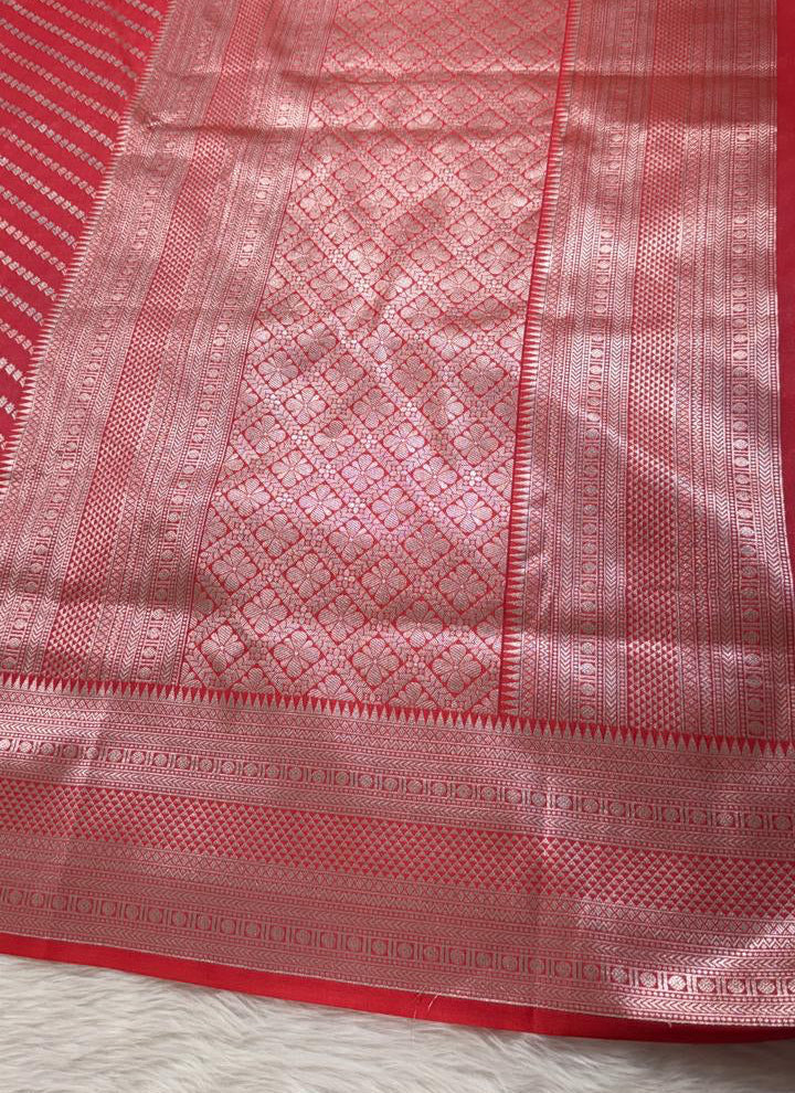 Pink Semisilk Banarasi Saree