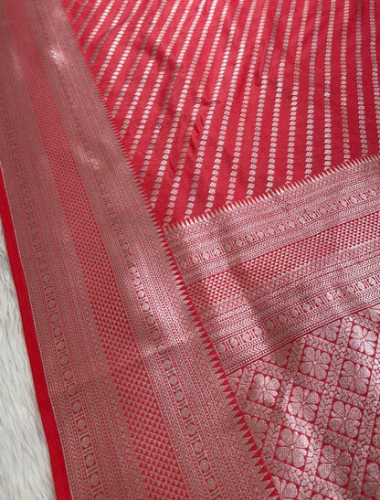 Pink Semisilk Banarasi Saree