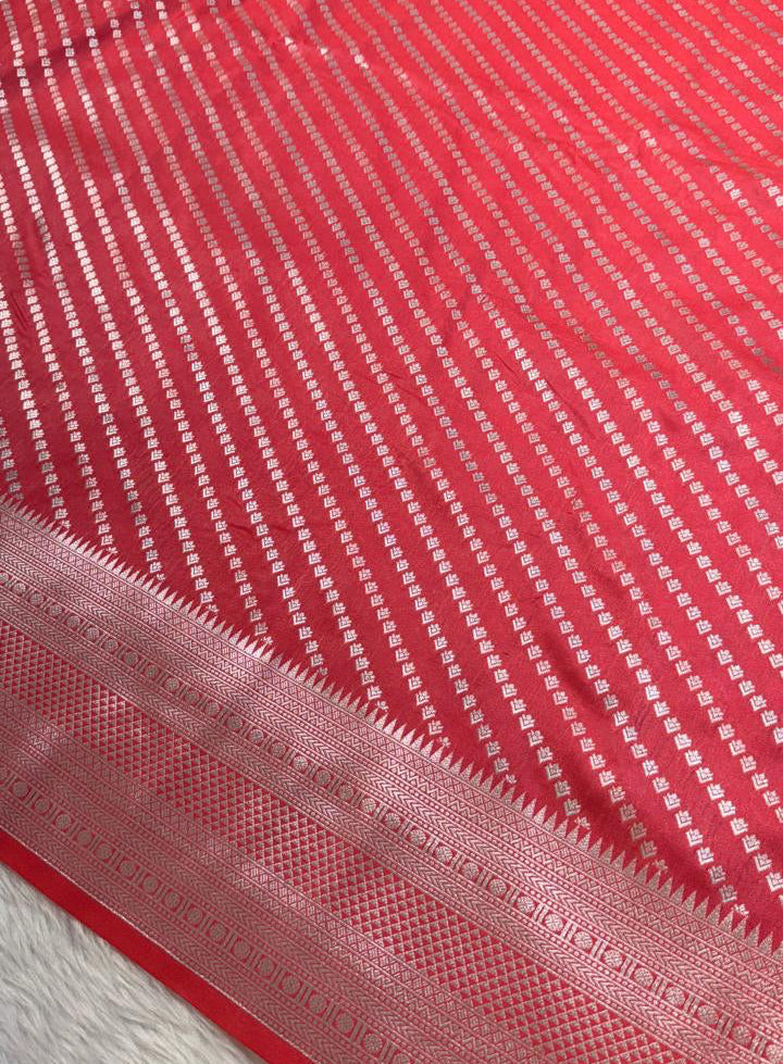 Pink Semisilk Banarasi Saree