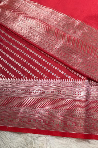 Pink Semisilk Banarasi Saree