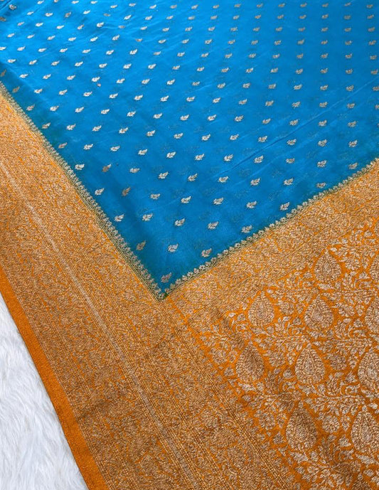 Blue Georgette Banarasi Saree