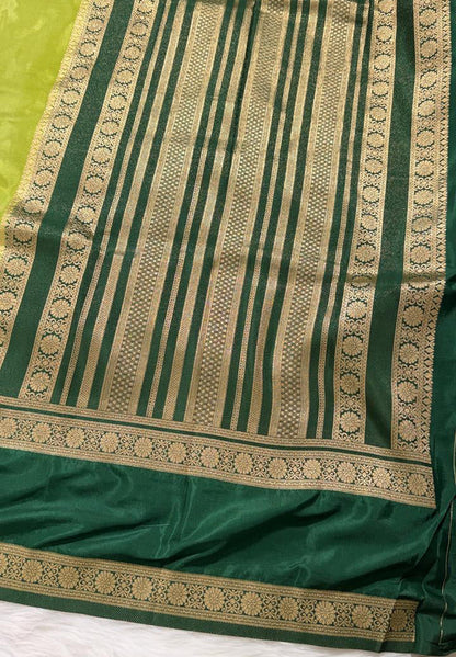Green Semisilk Banarasi Saree