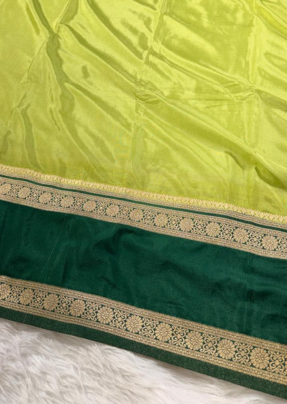 Green Semisilk Banarasi Saree