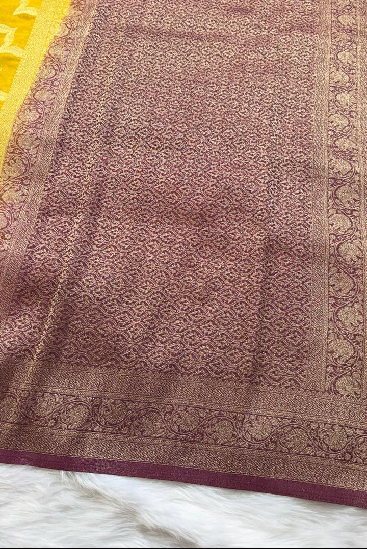 Green Leheriya Georgette Banarasi Saree