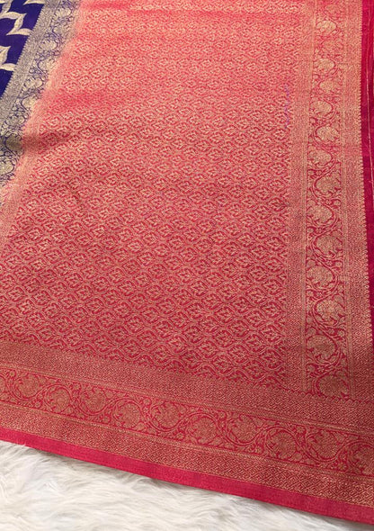 Purple Georgette Banarasi Saree