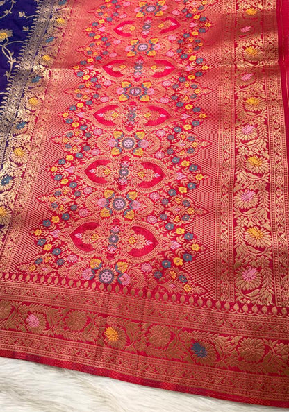 Purple Georgette Banarasi Saree