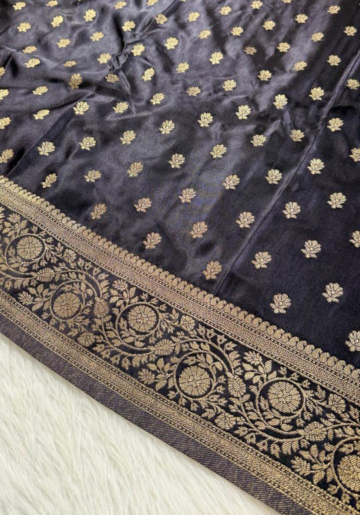 Black banarasi saree