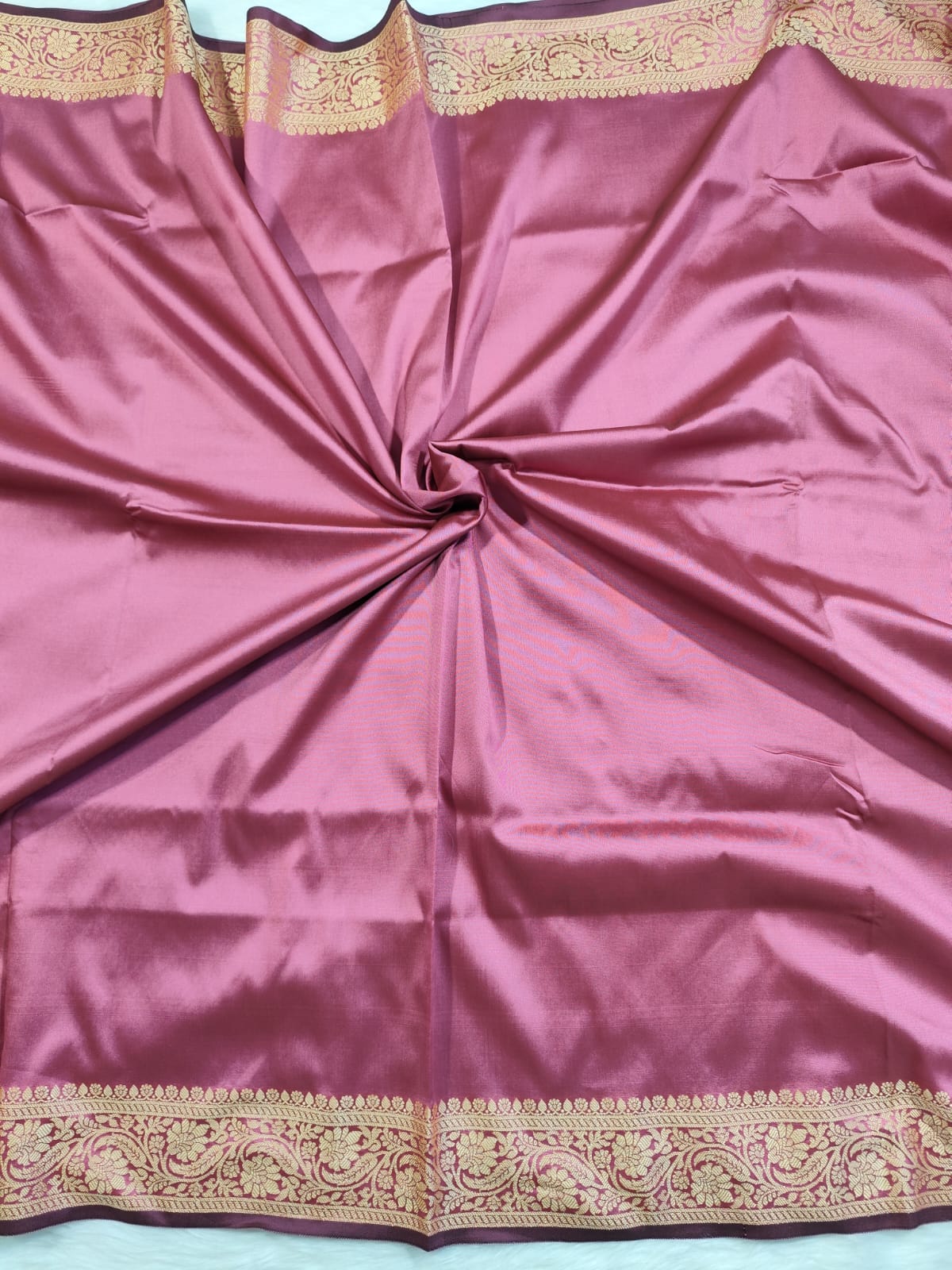 Onion Pink  Banarasi Semisilk Saree