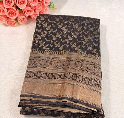Black Banarasi Georgette Saree