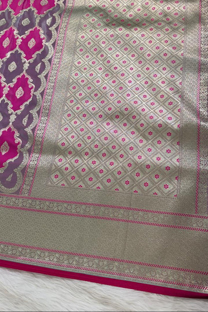 Pink Rangkat Mashru Banarasi Saree
