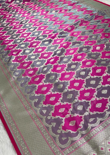 Pink Rangkat Mashru Banarasi Saree