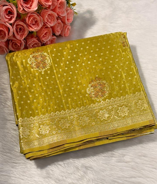 Green Banarasi saree