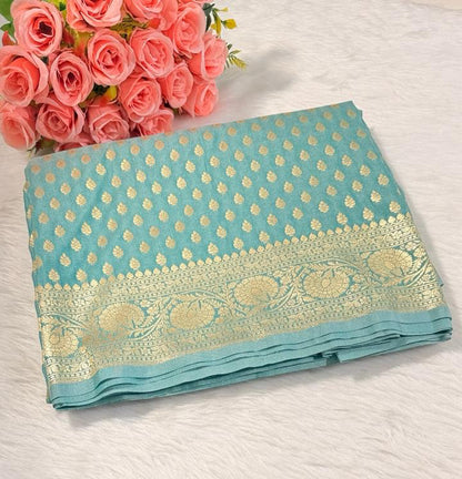 Green Banarasi saree